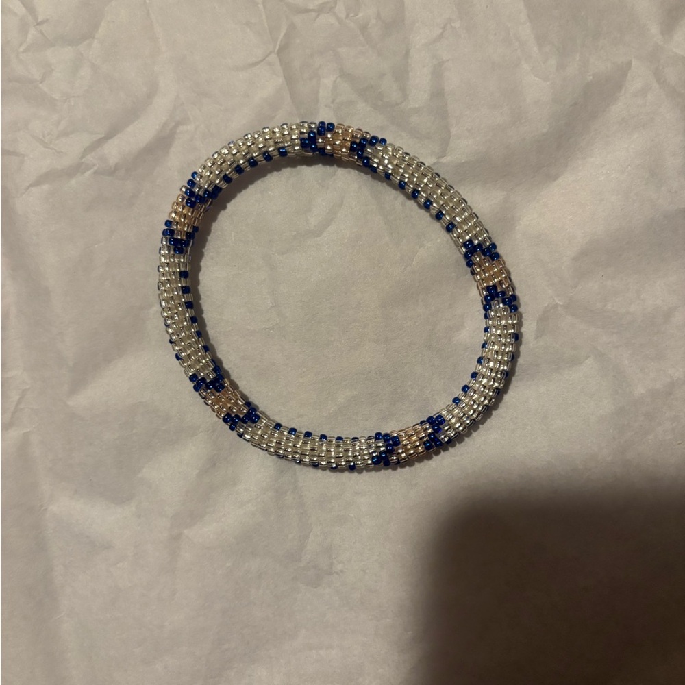 Sashka Co hand crocheted beaded roll on bracelet original size